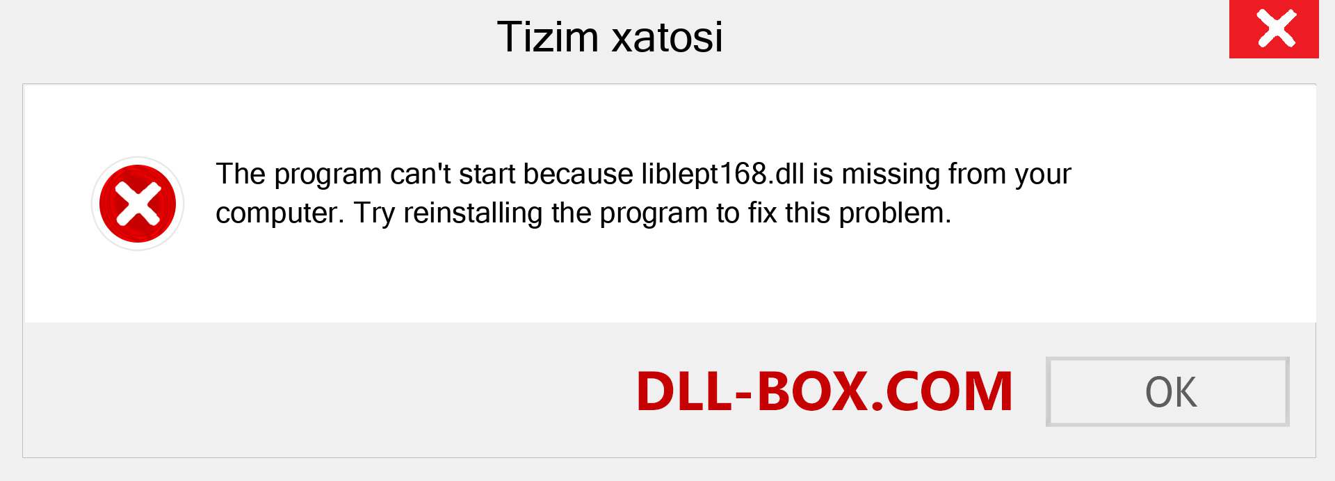 liblept168.dll fayli yo'qolganmi?. Windows 7, 8, 10 uchun yuklab olish - Windowsda liblept168 dll etishmayotgan xatoni tuzating, rasmlar, rasmlar